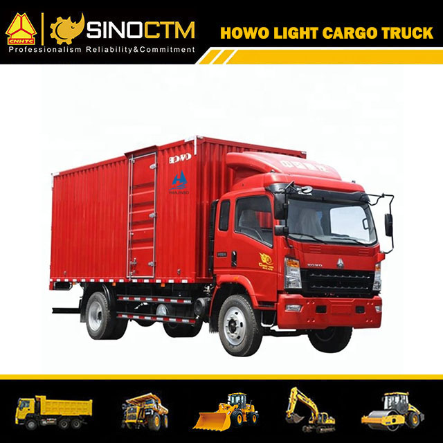 Hot Selling Sino truck HOWO 1 - 10t Light Truck 4X2 Heavy Delivery Box Van Cargo Truck