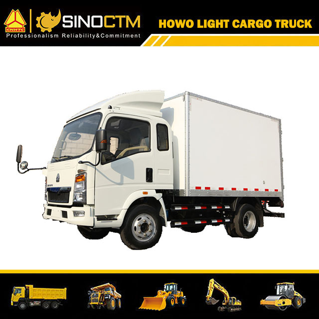 Hot Selling Sino truck HOWO 1 - 10t Light Truck 4X2 Heavy Delivery Box Van Cargo Truck