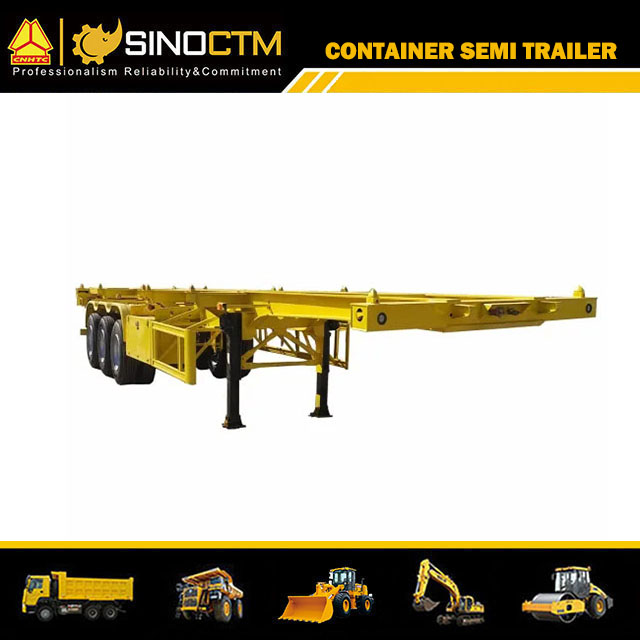 40FT 3 Axle Flatbed/Cargo Transport Semi Trailer with 10PCS Container Lock