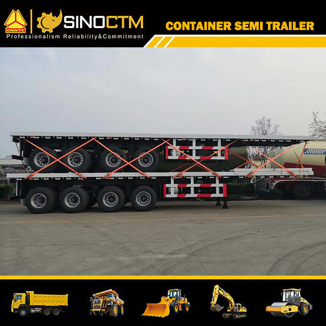 Cimc Tri-Axle 40FT 60t Flatbed Container Chassis Semi Trailer Truck Trailer Tractor Trailer