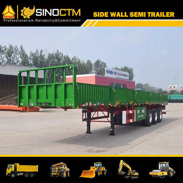 Side Wall Semi Trailer /Three Axles Side Wall Cargo Truck Semi Trailer