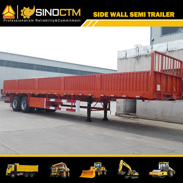 40ton 2 axles Side Wall/Side Drop/Side Board/Bulk Cargo Container Truck Semi Trailer