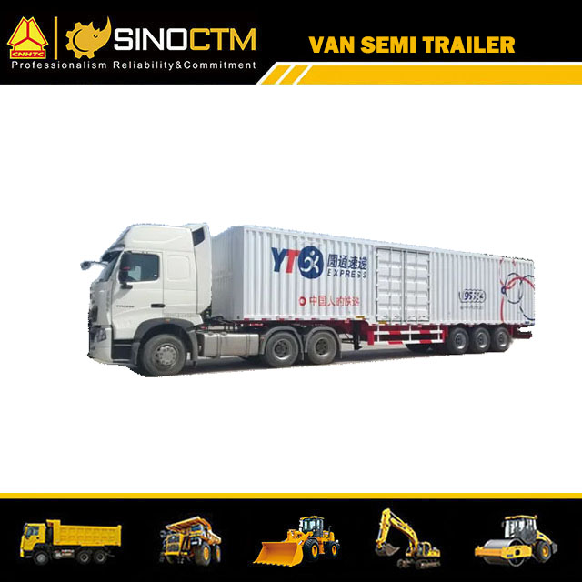 Made in China Export Three-Axle Box-Type Truck Transport Semi-Trailer