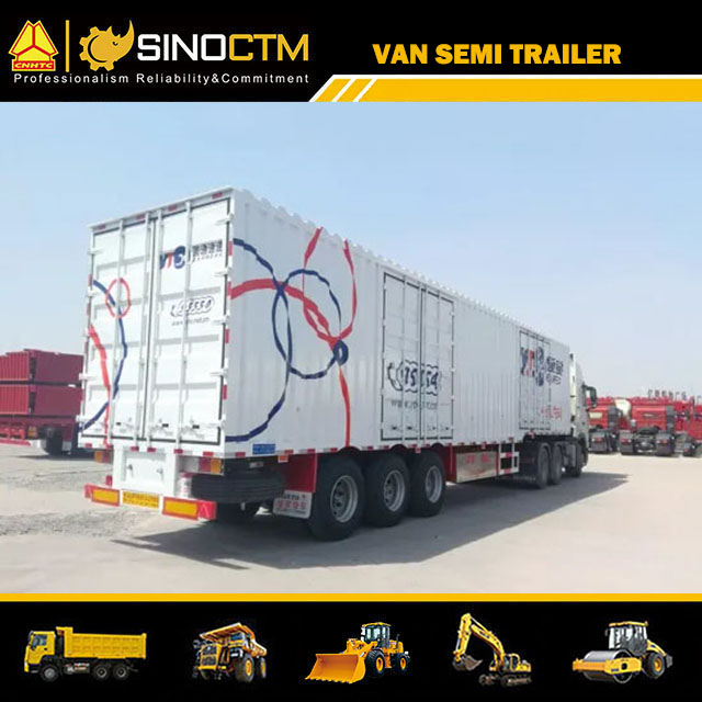Made in China Export Three-Axle Box-Type Truck Transport Semi-Trailer
