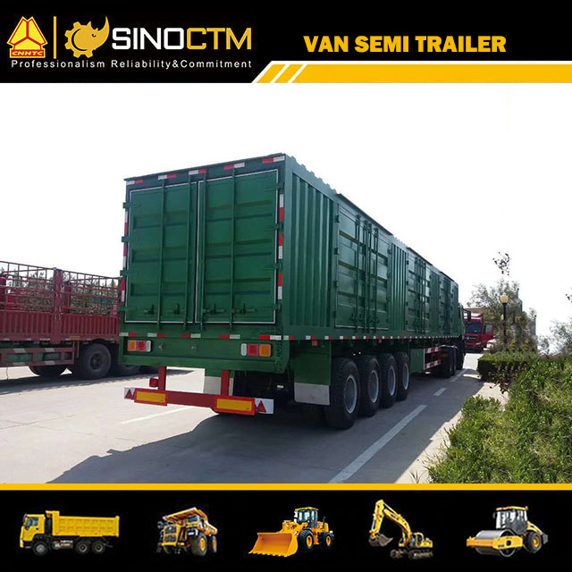 Good Quality 4 Axles 50FT 60tons Carbon Steel Wing Type Box Semi Trailer for Sale