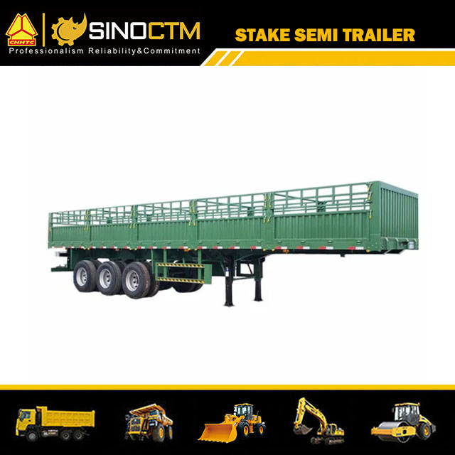 Fence Semi Trailer with Three Axles/Stake Semi Trail With 3 Axles