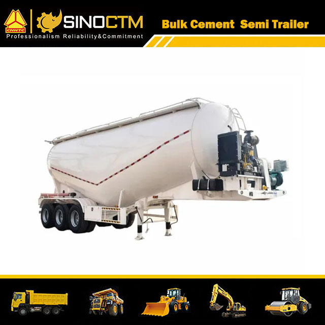 45cbm/40cbm/50cbm Bulk Cement Tanker Semi Trailer for Powder Material Transport