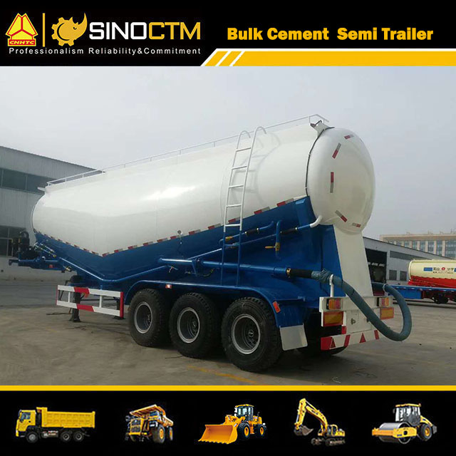 3 Axle 30cbm V Shape Tanker Body 50cbm Bulk Cement Tank Semi Trailer