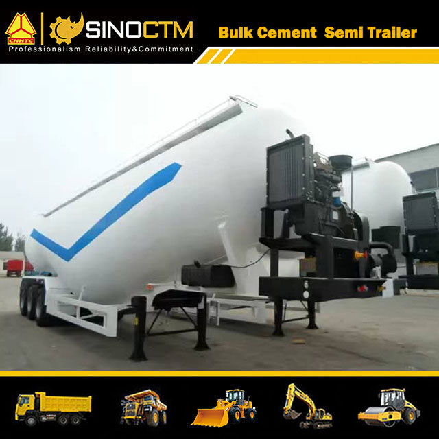 30cbm Powder Material Truck Semi Trailer Transport Bulk Cement