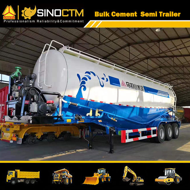 70ton 60cbm 3axles Bulk Cement Powder Material Tank Semi Trailer