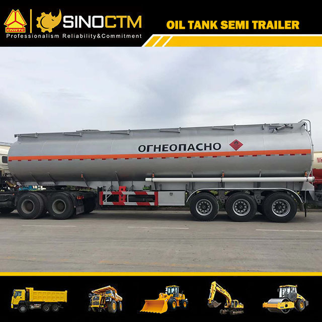 3axle 45cbm 4 Compartments Diesel Fuel Oil Aluminum Alloy Tanker Truck Semi Trailer with Tractor Truck