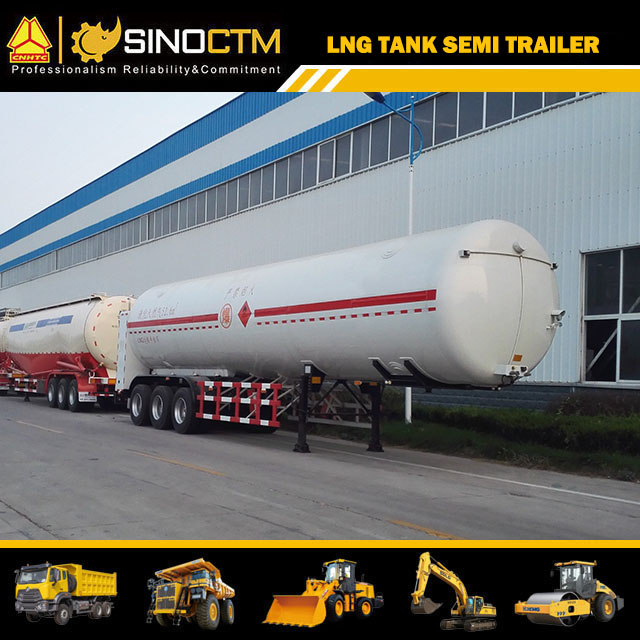 SINO TRUCK Three Axles 52.6CBM LNG Tanker Semi-Trailer 