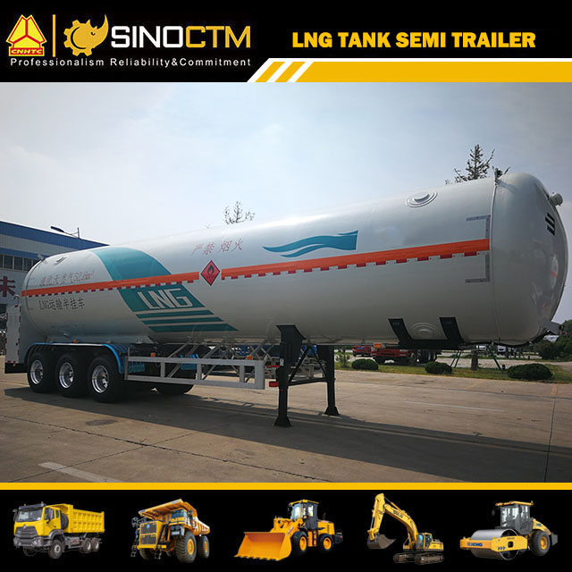 SINO TRUCK Three Axles 52.6CBM LNG Tanker Semi-Trailer 
