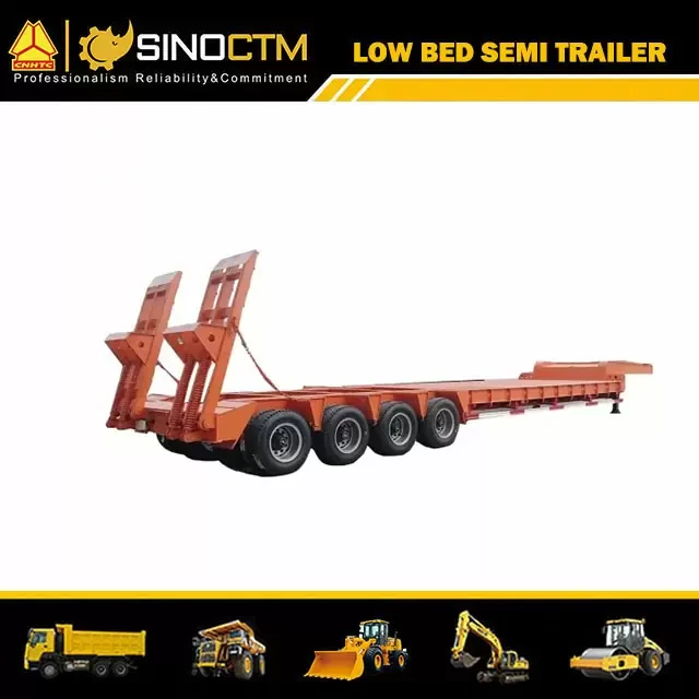 120tons 4 Lines 8 Axles Low Bed Semi Trailer