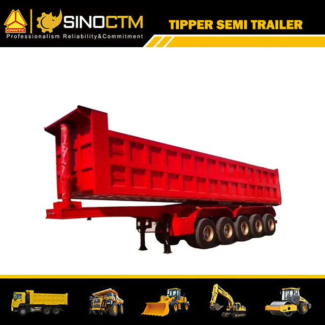 Heavy Duty 25 Tons ~100 Tons Dump Trailer Tipper Trailer Tipping Truck Semi Trailer with 2 Axles ~ 6 Axles