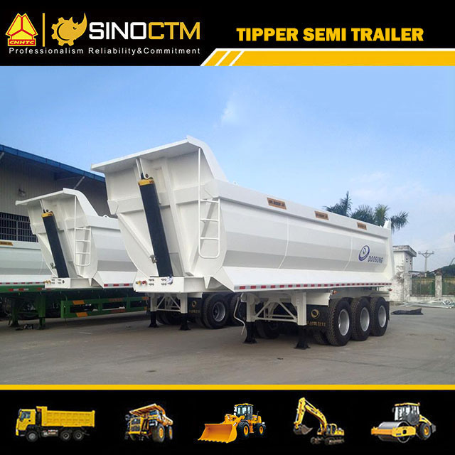 3 axle heavy duty tipper trailer 60 tons dump semi trailer for sale