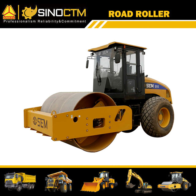 1、Catpiller Sem 10 Tons Vibratory Road Roller Sem510 with Single Drum