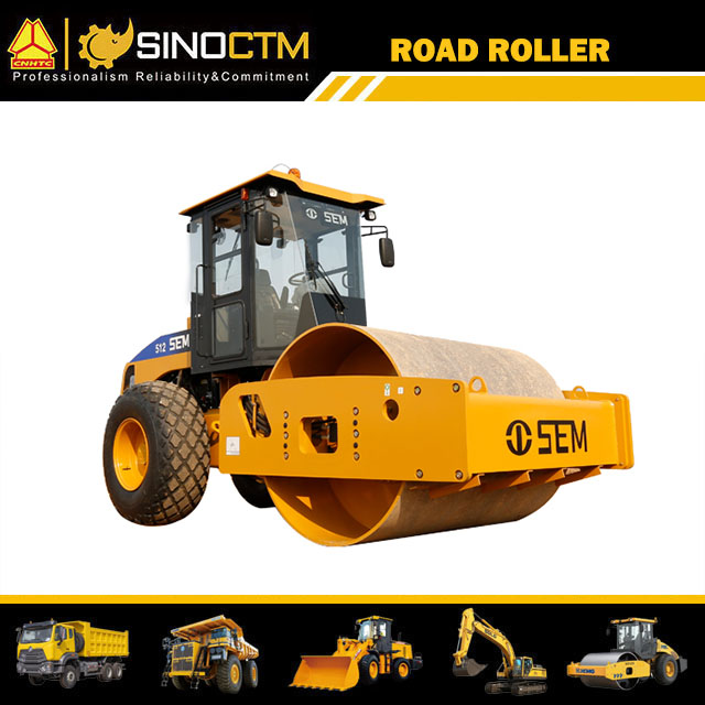 Chinese Famous Sem512 12ton 35cm Road Roller in Hot-Sale