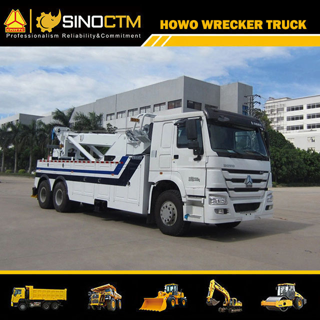 Sinotruk HOWO 20t-30tons Recovery Truck 371HP Diesel Engine Towing Wrecker Tow Truck