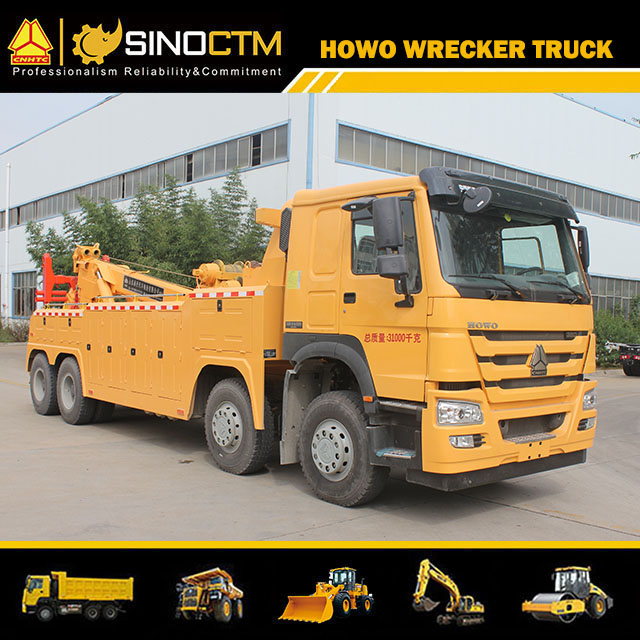 Sinotruk HOWO 8X4 Heavy Duty 360 Degree Rotation Wrecker Truck Wrecker Equipment Recovery Rescue and Towing Truck