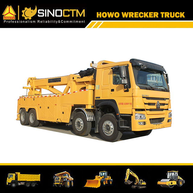 Sinotruk HOWO Heavy Duty 30ton Full Rotation Wrecker Towing Crane Breakdown Bus Vehicle Lifting Road Recover Truck