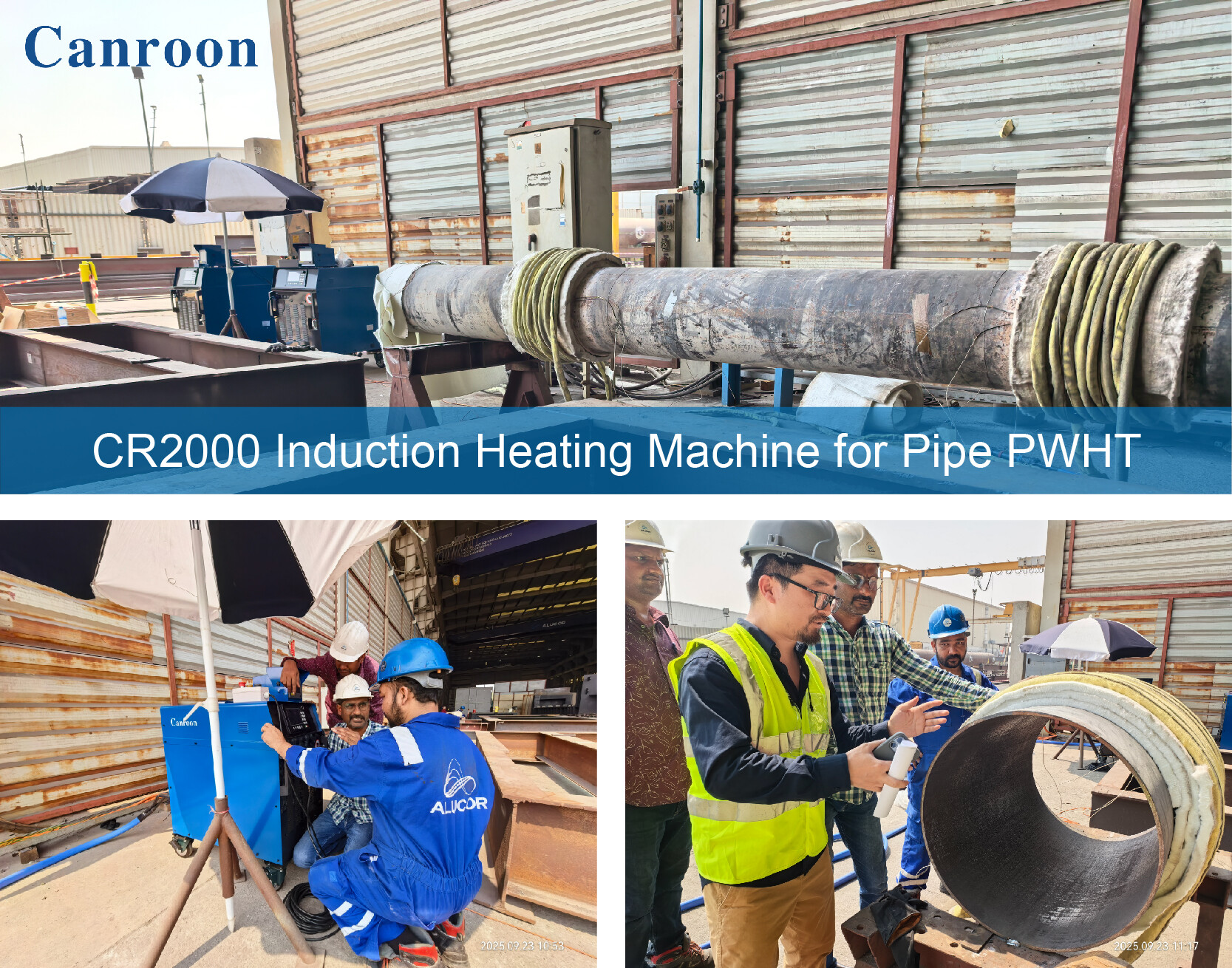 Canroon CR2000 Aquecimento por Indução para PWHT de Tubulações
