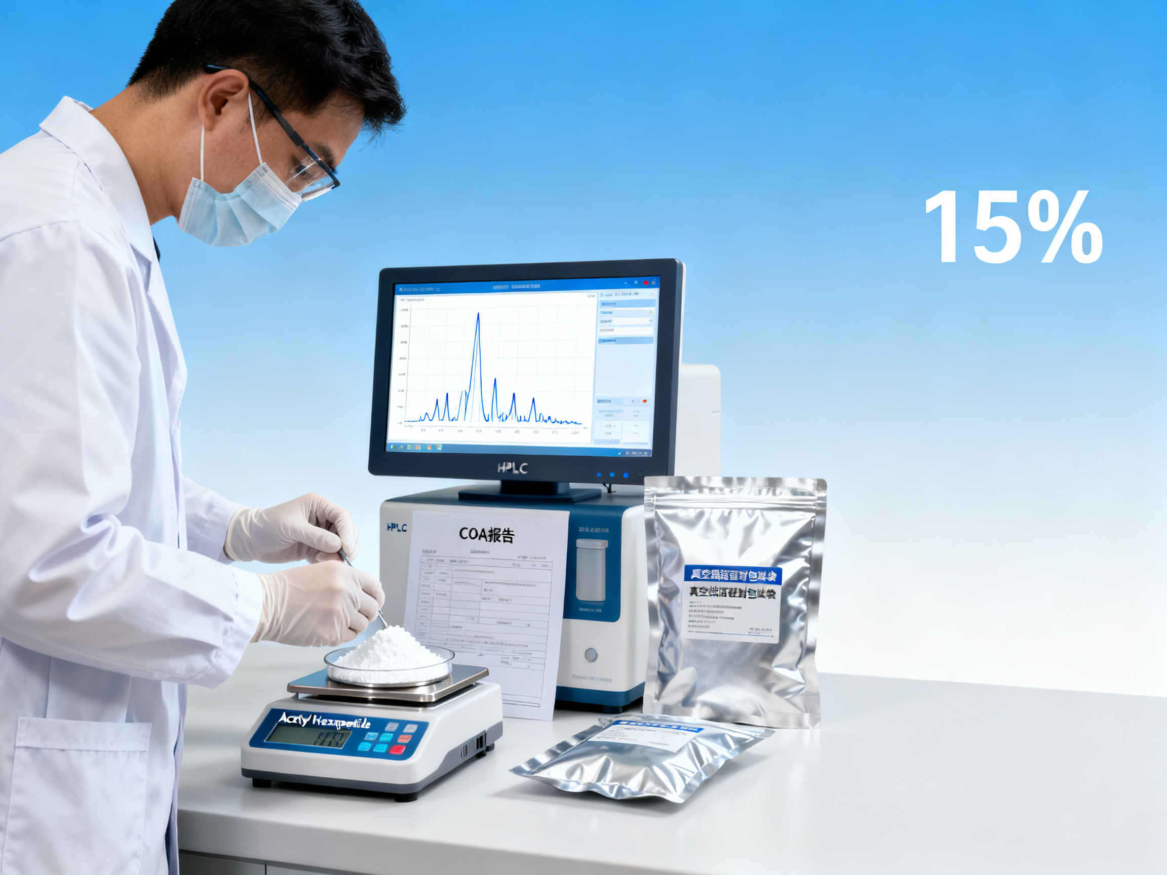 Comparación de Proveedores de Hexapéptido Acetilado 2024: Confiabilidad, MOQ y Tiempo de Entrega para Compras al por Mayor