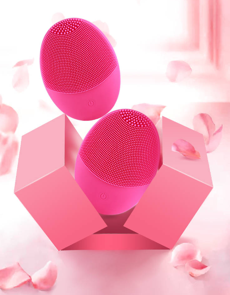 SAIN  Portable Rechargeable Waterproof Electric Deep Cleansing Silicone Facial Cleansing Brush