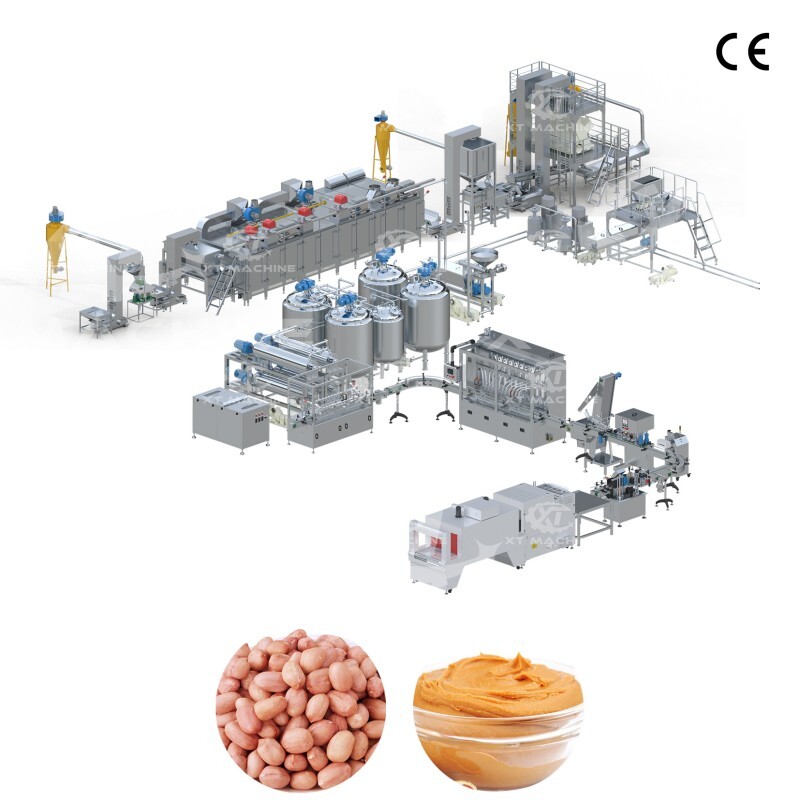 Línea de producción de mantequilla de cacahuete
