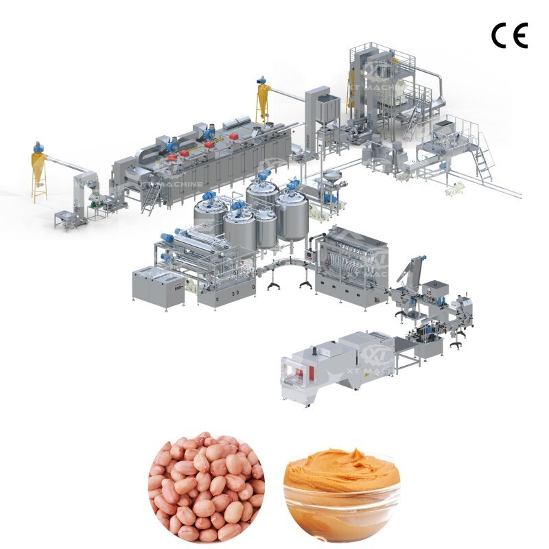 Línea de producción de mantequilla de cacahuete