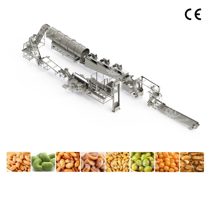 Línea de producción de cacahuetes fritos