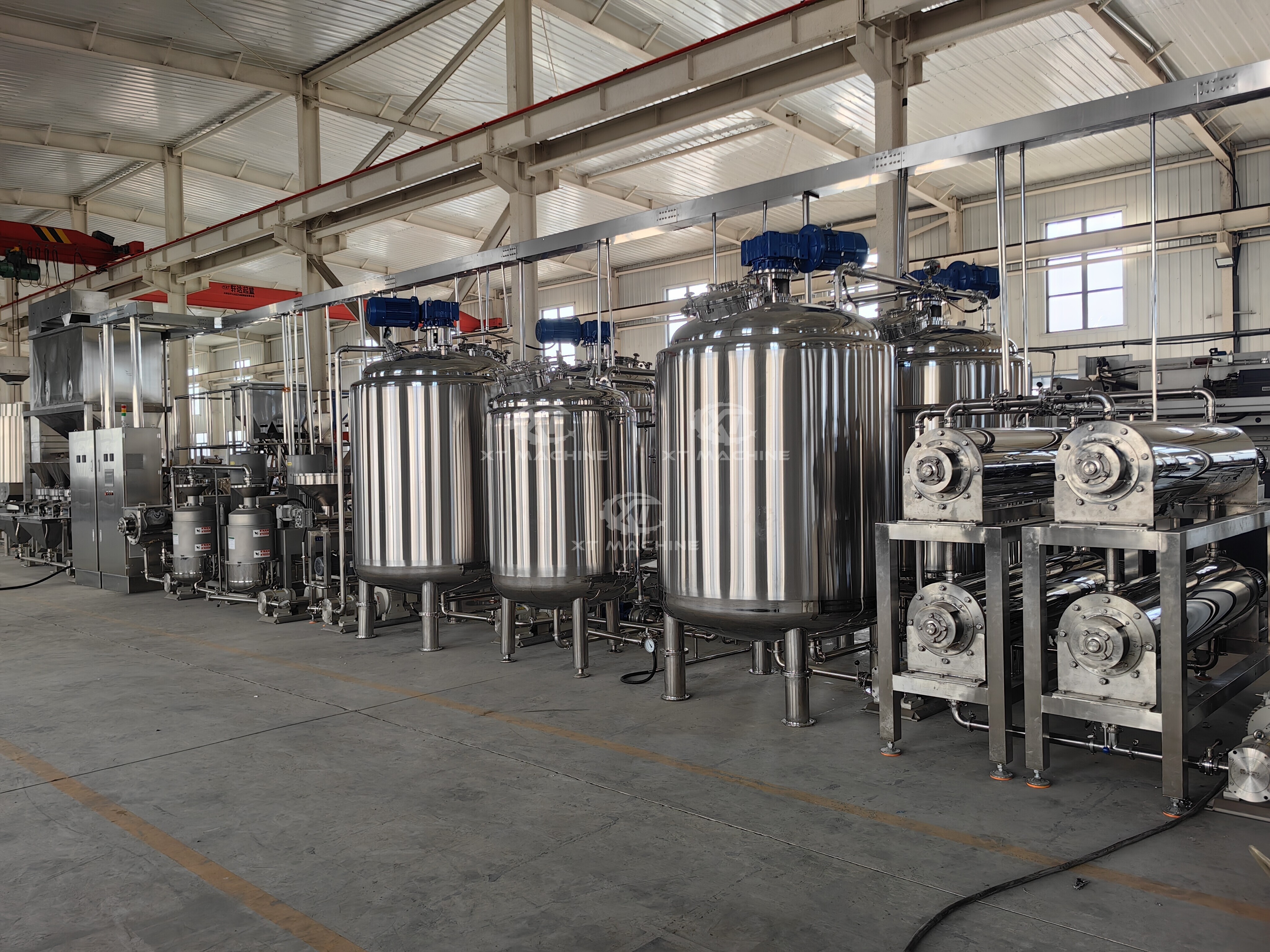 Línea de producción de mantequilla de cacahuete