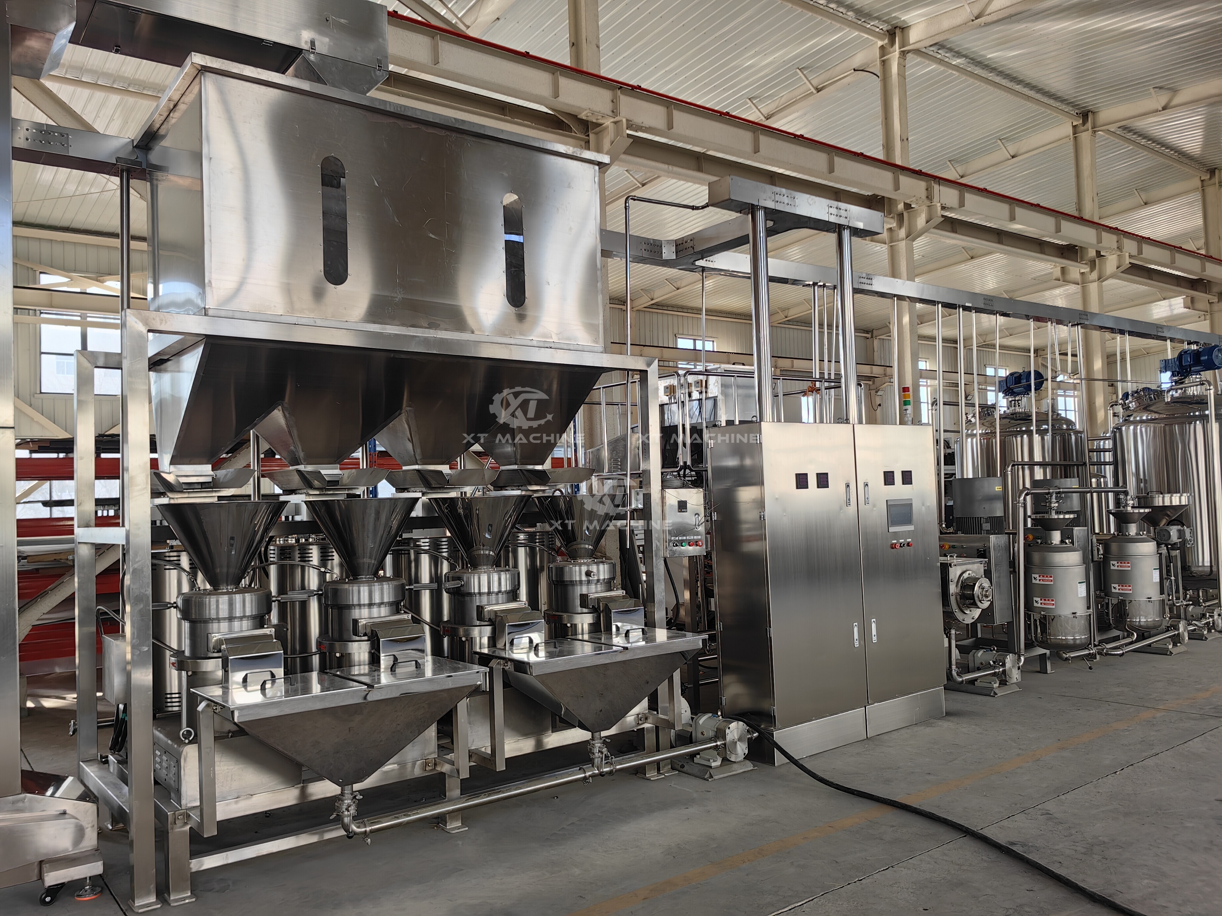 Línea de producción de mantequilla de cacahuete