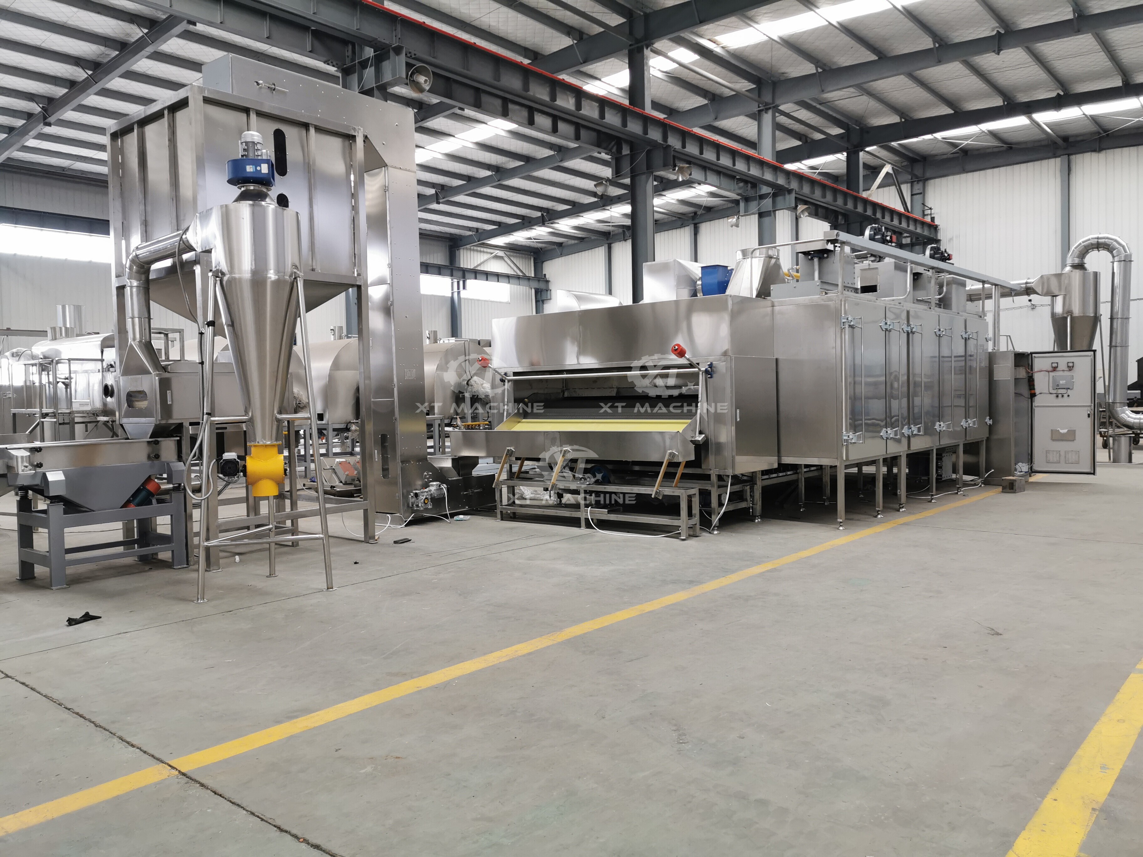 为印度客户提供的 1000kg/h 全自动花生酱生产线