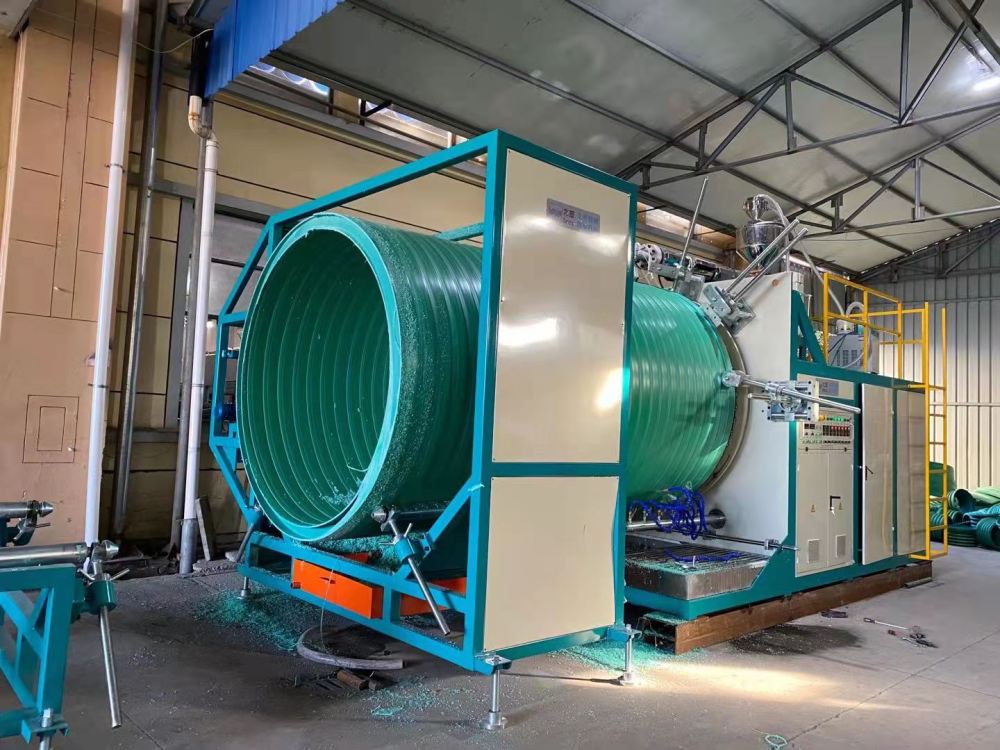 Hollow wall winding pipe production line