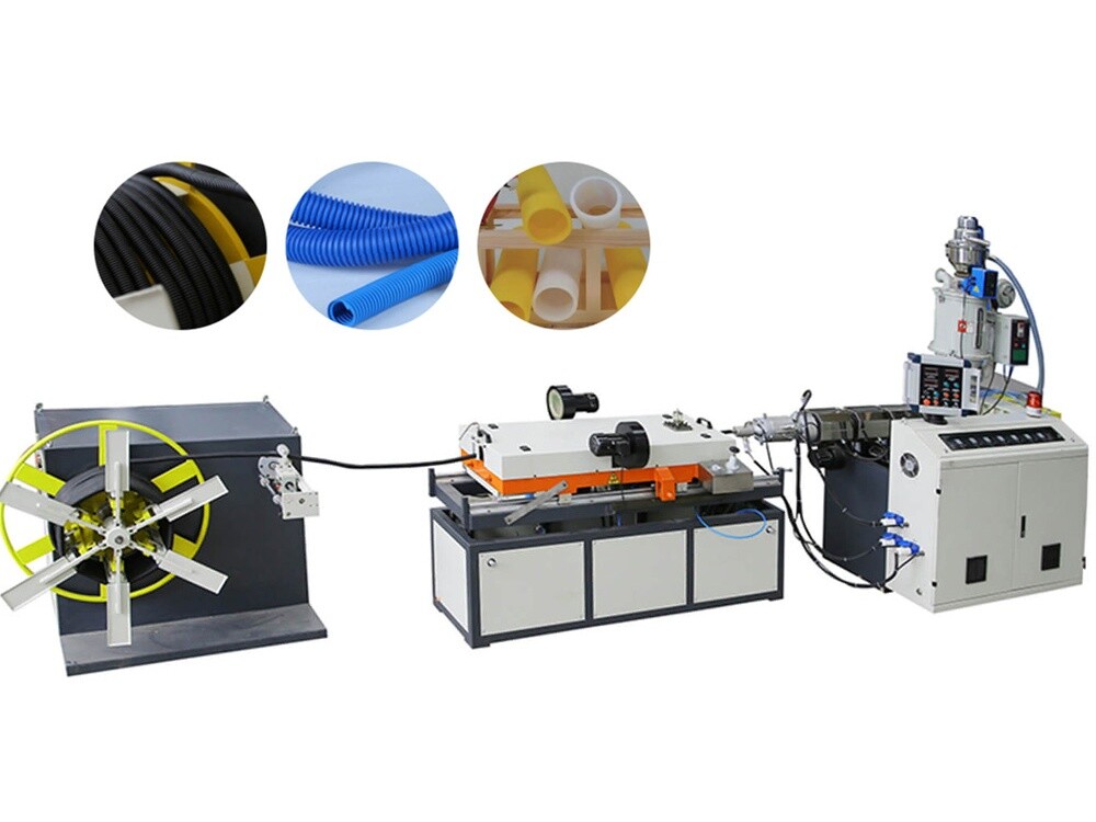 PE/PP single wall corrugated pipe production line