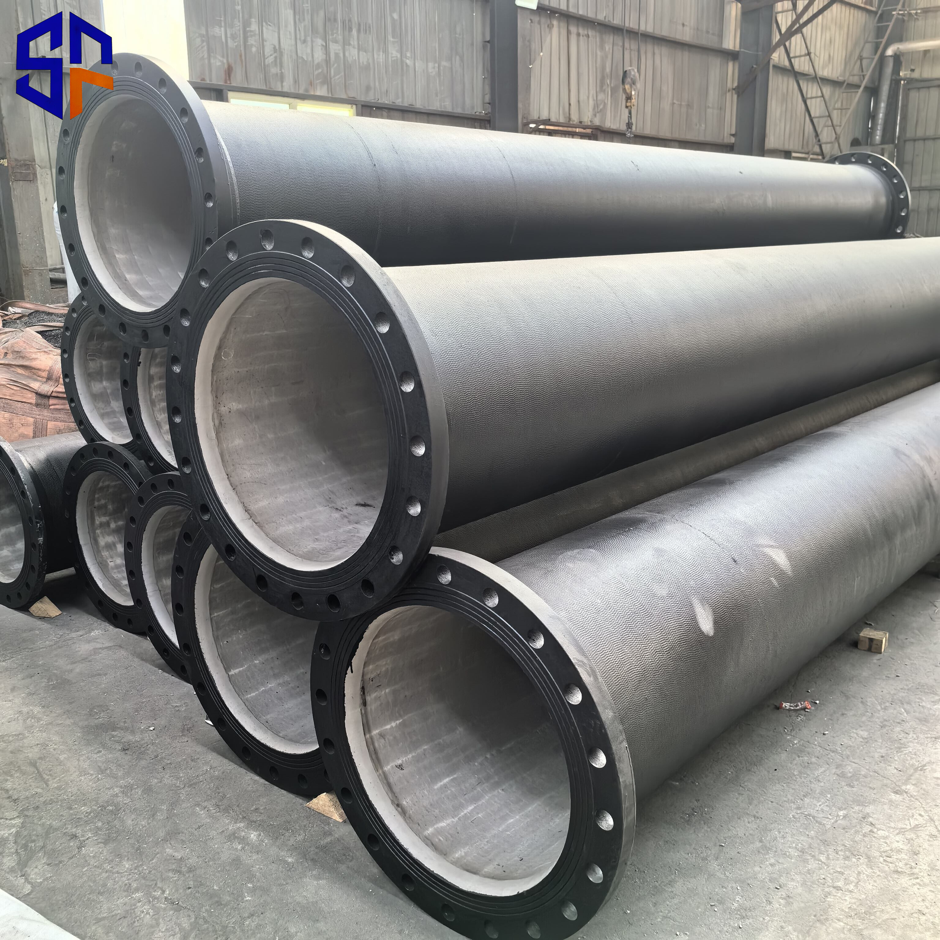 EN545 Цементная футерованная труба из ковкого чугуна с фланцем для трубопровода водоснабжения