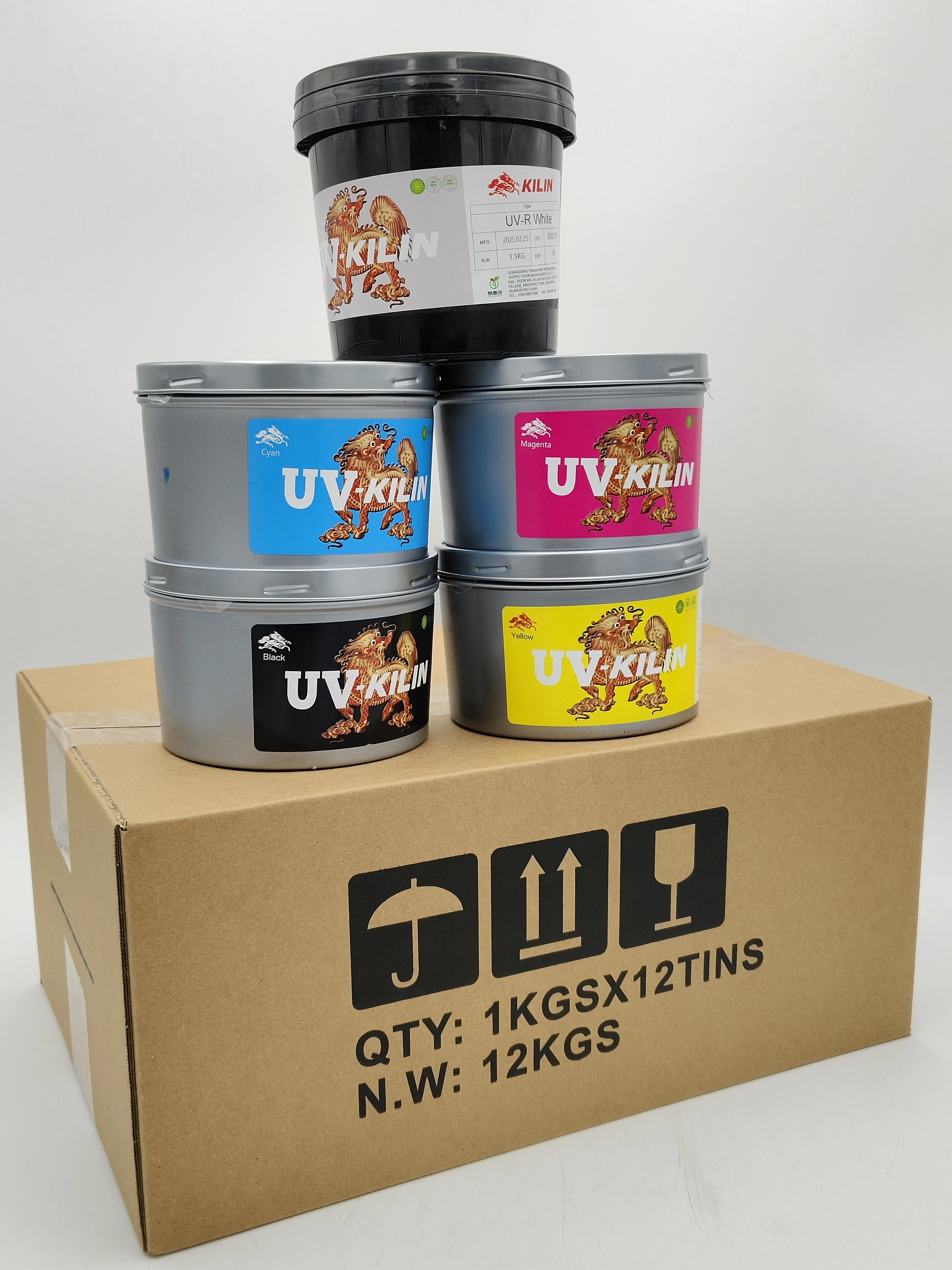 Tinta UV-R lima warna (kaleng 1 kg)
