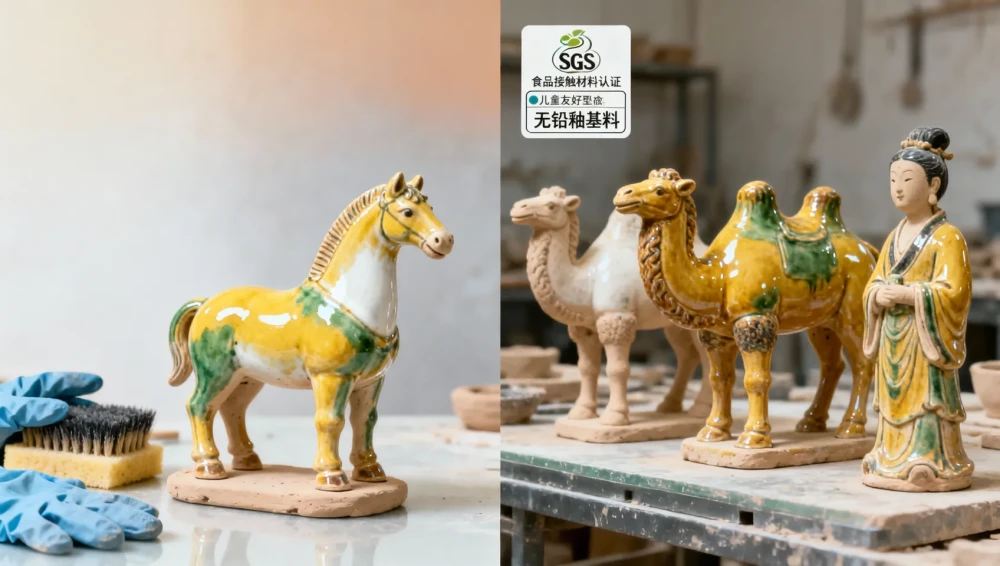 洛阳唐三彩制作工作坊，釉料是否含铅？儿童参与安全吗？