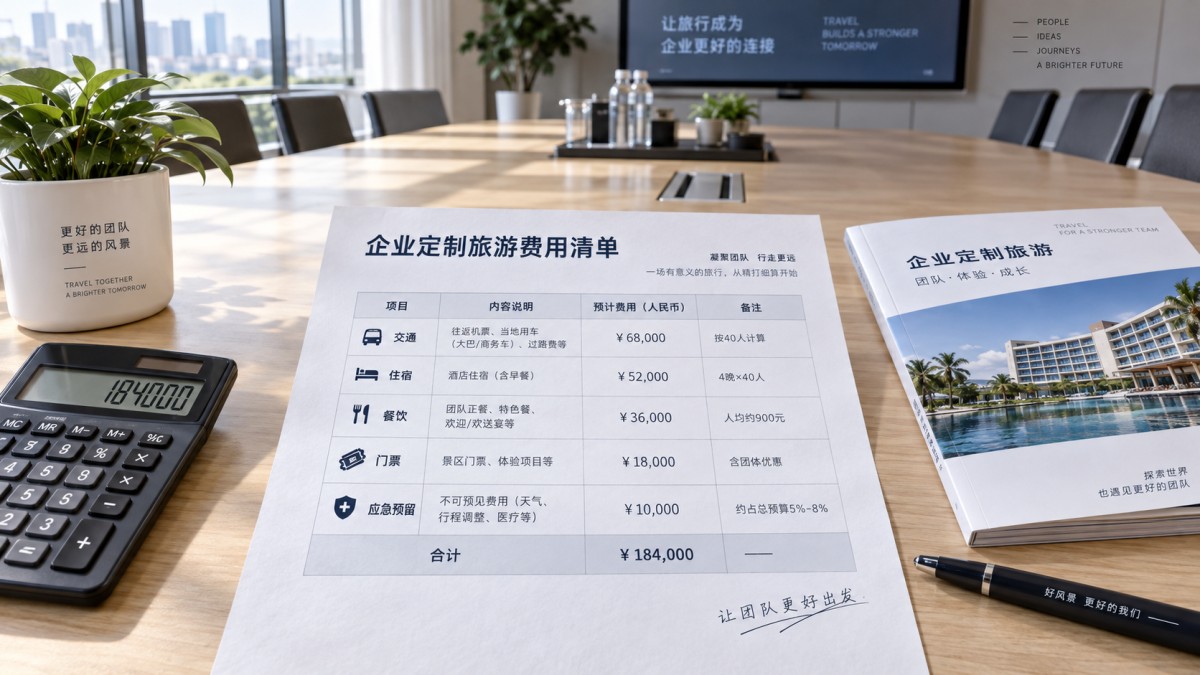 企業客製化旅遊預算怎麼編?除了人均報價,還要預留哪些費用 企業客製化旅遊預算怎麼編?除了人均報價,還要預留哪些費用