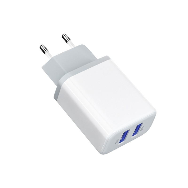 Двойное зарядное устройство UsB на 5 В 2.1A с функцией распознавания быстрой зарядки Apple / Samsung