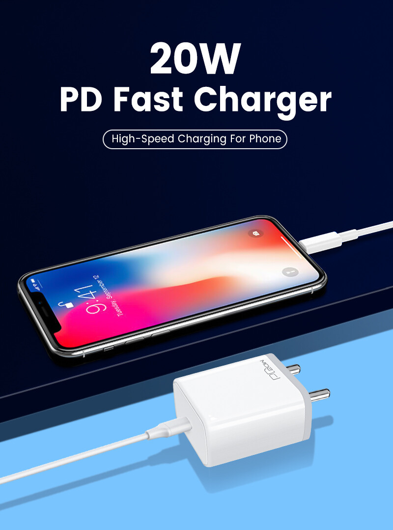 Быстрое зарядное устройство PD мощностью 20 Вт для высокоскоростной зарядки телефона