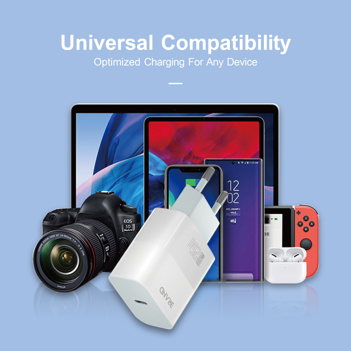 Быстрая зарядка PD мощностью 25 Вт, которую практически невозможно остановить, поддерживает протоколы быстрой зарядки HuaWei и Apple