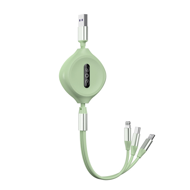 A031 Три интерфейса для зарядки, более подходящие для путешествий, поддерживают устройства с интерфейсом lightning / Type-c /Micro UsB