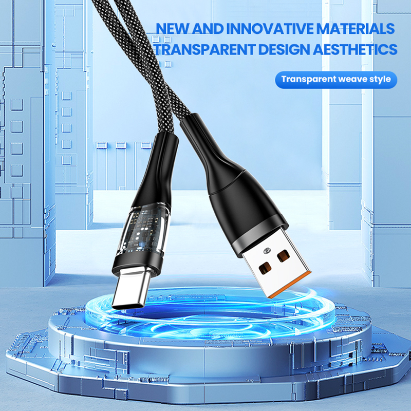 A02 Кабель для зарядки флэш-памяти с прозрачной технологической оплеткой