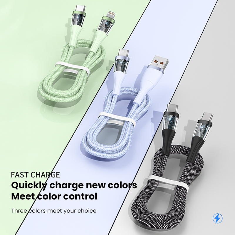 A02 Кабель для зарядки флэш-памяти с прозрачной технологической оплеткой