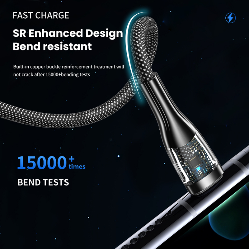 A02 Кабель для зарядки флэш-памяти с прозрачной технологической оплеткой