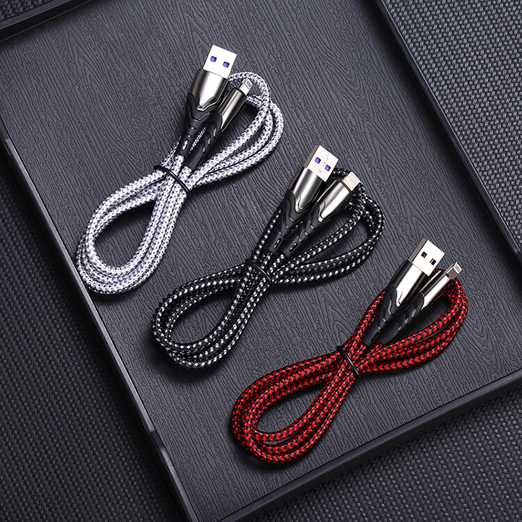 A027 сверхбыстрая зарядка на 5 ампер с двойной оплеткой из нейлона быстрая полная зарядка Поддержка быстрой зарядки QC