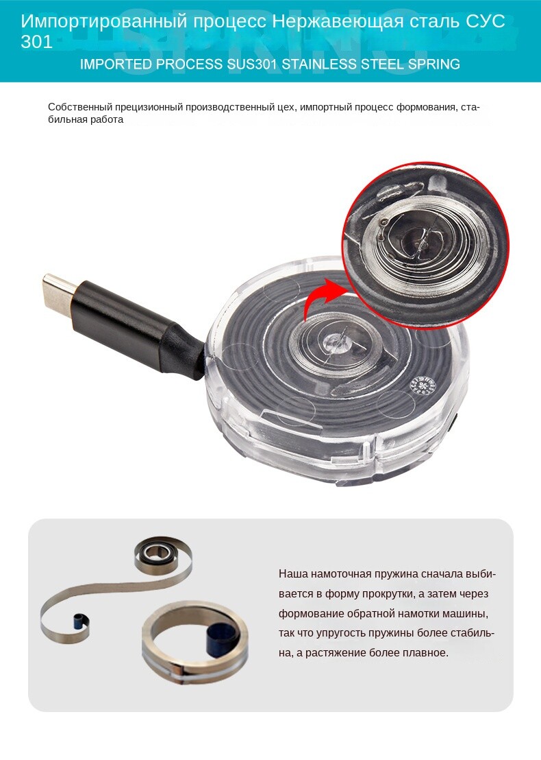 Автоматический Выдвижной Зарядный Кабель 3-в-1 (Type-C, iPhone, Micro-USB) — Быстрая Зарядка Без Путаницы