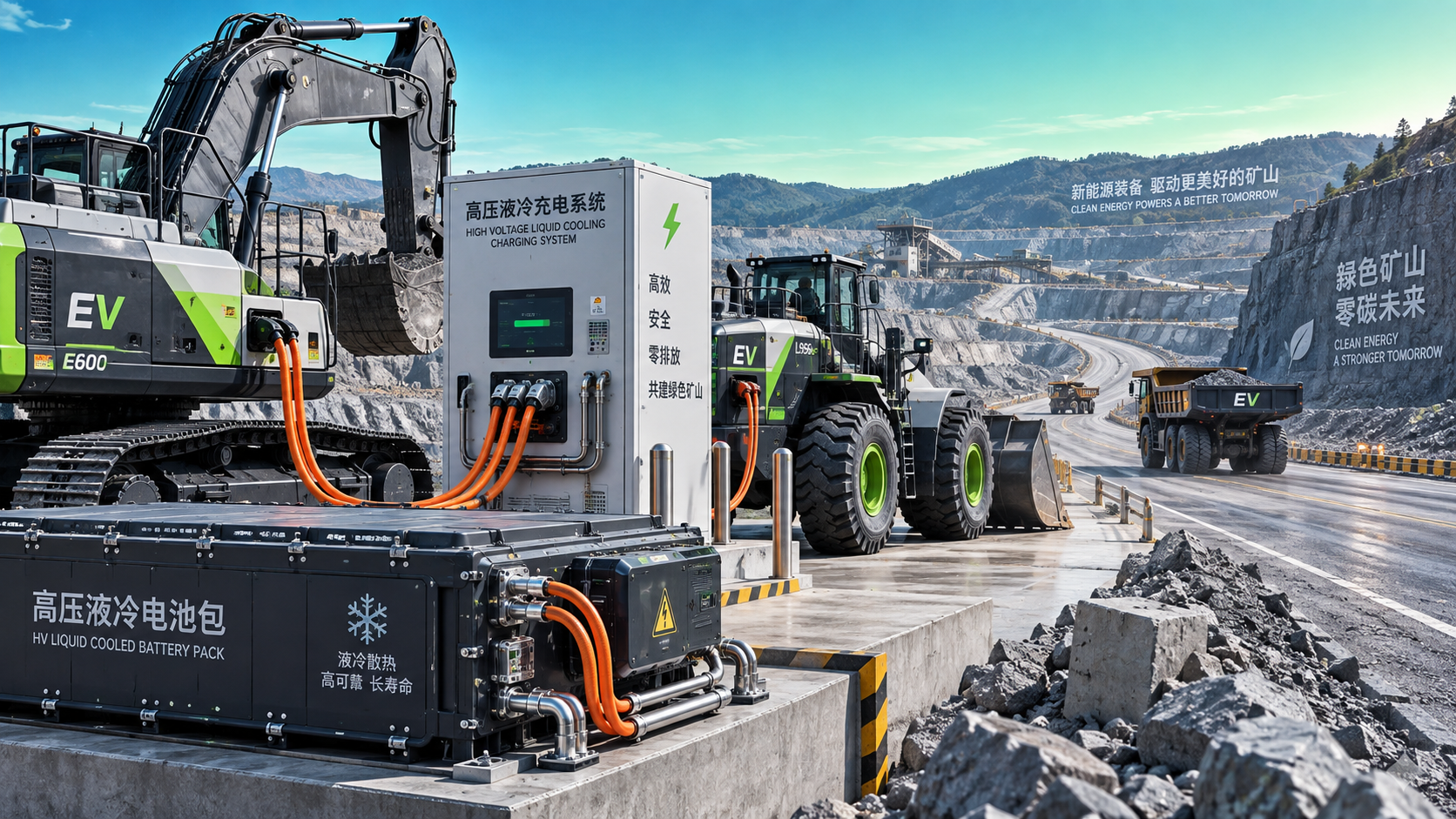 Requisitos del paquete de baterías para excavadoras, cargadoras y camiones mineros
